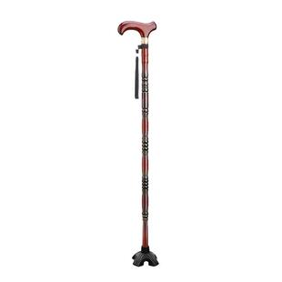 老人拐杖实木拐棍四脚防滑木质手杖老年人轻便捌杖龙头拐扶手棍