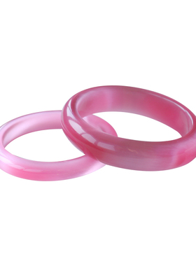 正品粉水晶猫眼石芙蓉女玉手镯