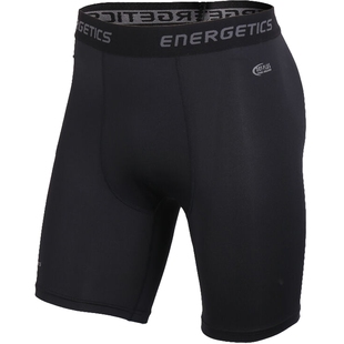 ENERGETICS男士黑色紧身短裤春季新款健身训练运动裤跑步五分裤