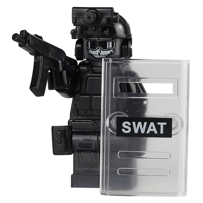 适用乐高军事人仔积木战狼特种兵警察士兵悍马装甲车拼装玩具男孩