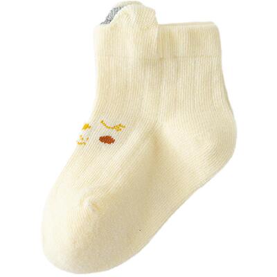 婴儿袜子春秋款纯棉新生儿童宝宝0-3-6-12月1岁无骨中筒加厚秋冬