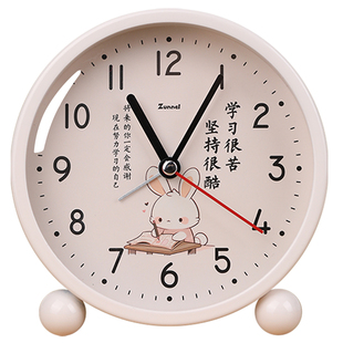 2025新款闹钟专用起床神器儿童学习女孩桌面摆台式时钟表静音简单