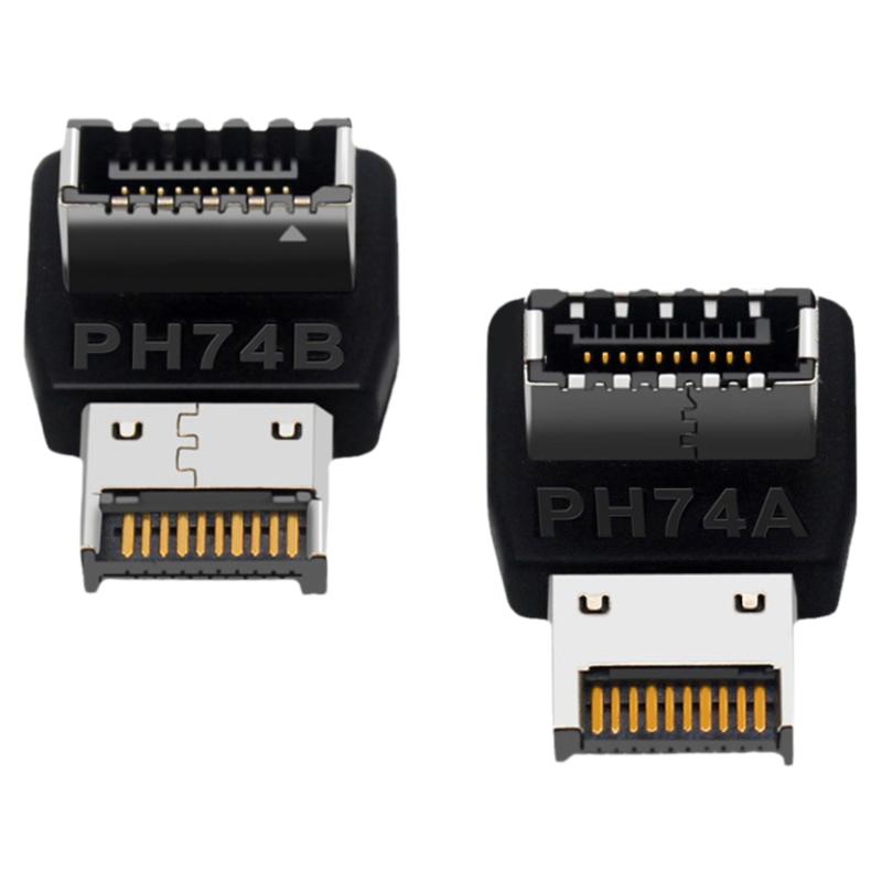 USB3.1TYPE-E接口90度转向弯头电脑主板前置TYPE-C装机走线UC-059