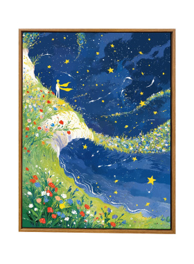雅调星空花海diy数字油画材料包