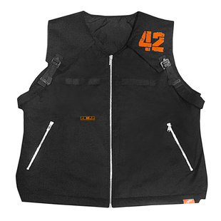 不作恶「战甲背心」赛博朋克机能风加棉保暖短款V领运动马甲秋冬