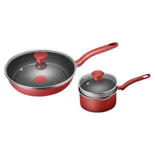 Tefal/特福不粘锅两件套家用平底锅炒锅煎锅奶锅电磁炉炒菜锅套装