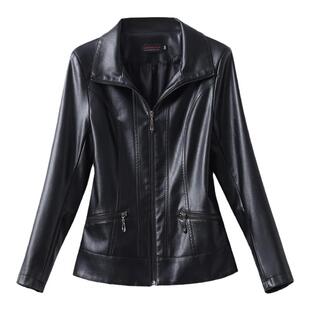 海宁真皮皮衣女2025春秋季新款修身显瘦妈妈装绵羊皮夹克短款外套