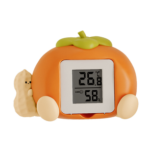 柿柿如意温湿度计室内家用精准高颜值桌面玄关摆件床头柜乔迁礼物