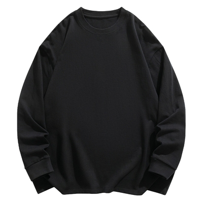 长袖t恤男春秋新款重磅纯棉