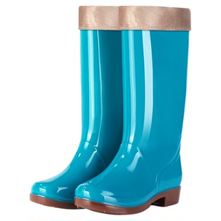 雨鞋女款高筒雨靴女士水鞋防水防滑加绒保暖时尚水靴劳保工作胶鞋