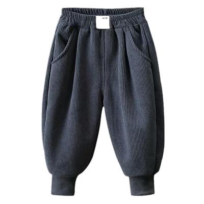 灯芯绒男童加绒裤子宽松长裤