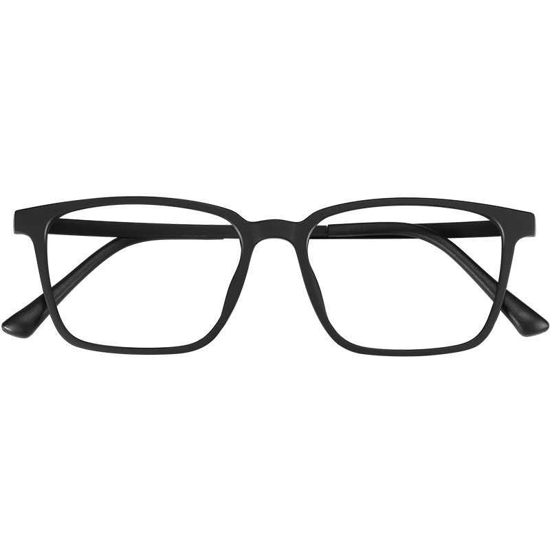 超轻纯钛近视眼镜框男款可配度数100黑色方框配200 300度眼睛镜架