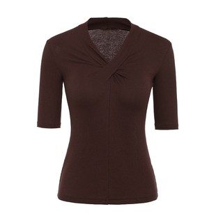 拉丁舞上衣女新款高端中长袖罗纹棉摩登舞交谊练功表演跳舞蹈服装