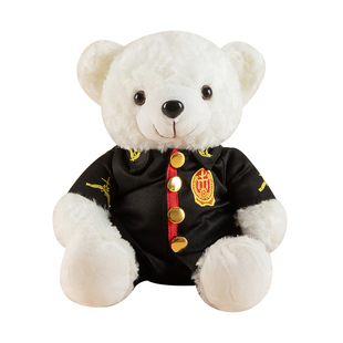 法官小熊公仔毛绒玩具法袍小熊玩偶法院普法宣传活动礼品定制logo