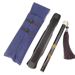 正大 优质黑檀木伏羲古琴香炉旅行套装 木质线香炉檀香盒送礼自用