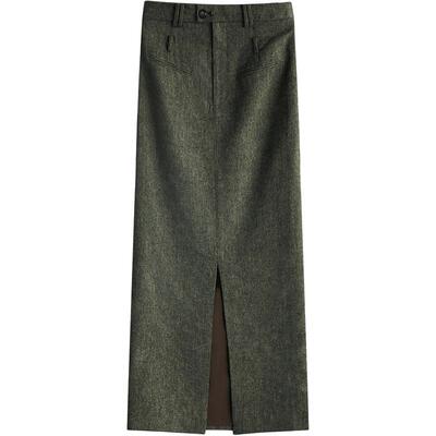 COCOBELLA前开叉半身裙