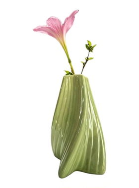 德化瓷器花瓶轻奢高级感复古客厅真花插花可水培鲜花餐桌创意摆件