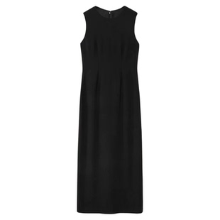 Fashion&Best高定新款老友记Rachel经典黑色修身过膝连衣裙惊艳