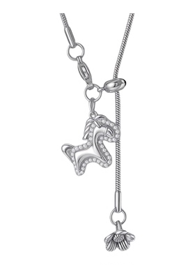 小马吊坠长款项链女秋冬毛衣链