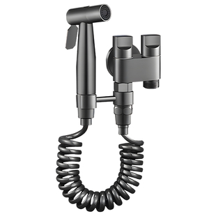 马桶伴侣喷枪冲洗一进二出加厚双控角阀止逆阀防反水三通水龙头