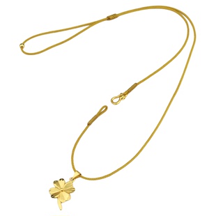 可调节编绳项链绳子吊坠挂绳细款可直穿黄金锁八宝罗盘挂件编织绳