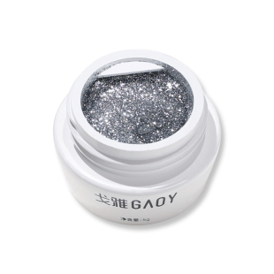 gaoy戈雅日式繁星高密度铂金胶美甲爆闪银色细闪勾边彩绘指甲油胶