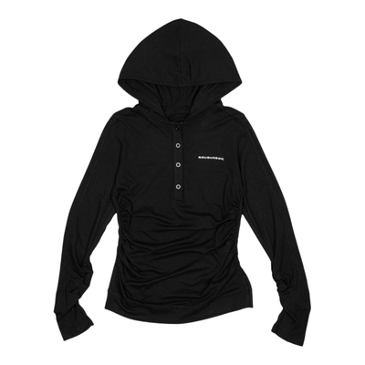 显瘦收腰连帽长袖显瘦T恤打底衫