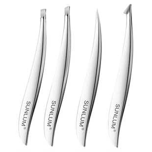 高精密假睫毛镊子眉毛细胞黑头夹拔毛拔胡子套装新手专用不锈钢