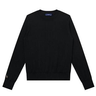 【100%绵羊毛】Hazzys哈吉斯针织衫女秋冬纯色打底衫休闲通勤上衣