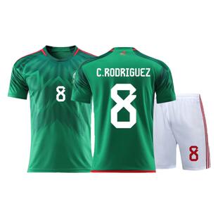 2022墨西哥国家比赛训练9号劳尔14号22号洛萨诺足球服套装男定制