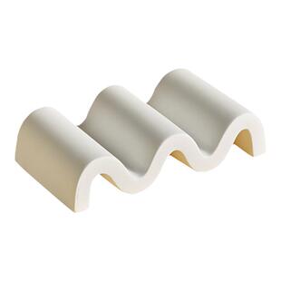 白色石膏罗马柱底座拍照道具波浪创意产品拍摄布景背景摄影摆件