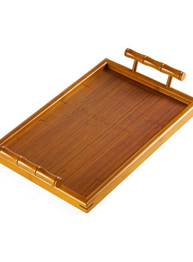 竹编托盘茶具茶盘收纳盘干泡台