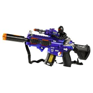 儿童男孩电动模型玩具枪声光喷雾震动伸缩灯光音效仿真冲锋枪玩具