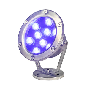 DMX512外控RGBW水底射灯led水下水池景观七彩变光泳池鱼缸暖白蓝