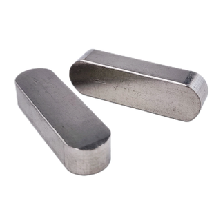 45#钢GB1096-A型平键两头圆弧角定位销子DIN6885锥形轴端联接销轴