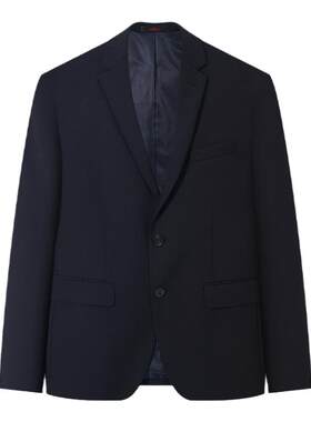 柒牌含羊毛西服人字纹提花外套