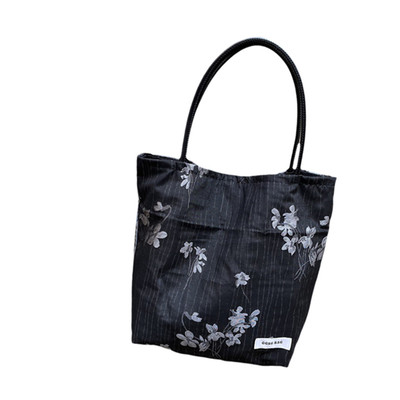 GGSG BAG小众手提布包小号托特包黑色手腕布袋轻便妈咪包便当包女