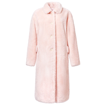 YongeFinch扬芬缇2025秋季款韩系中长款大衣加厚皮草外套BAYBERRY