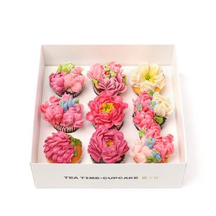 【爱丽丝的歌】高颜值下午茶九只装杯子蛋糕券同城配送MS BONCAKE