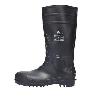 代尔塔劳保鞋301407 PVC长筒高帮雨靴防砸防刺穿防水耐酸碱安全鞋