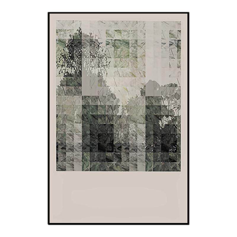 意式极简沙发背景墙装饰画客厅餐厅玄关过道挂画奶油风无框画定制