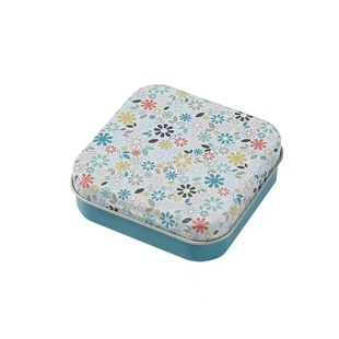 马口铁盒化妆品粉扑金属收纳盒连体小物品玩具翻盖礼品小铁盒定制