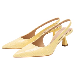 On feet& in love时尚新款名媛风包头凉鞋女细跟尖头法式高跟鞋