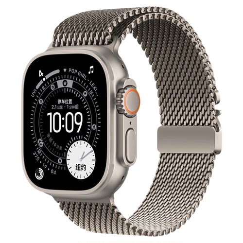 【官款纯钛降落伞扣】适用applewatch ultra3钛金属2表带iwatchs11苹果S10手表9米兰尼斯8男款SE新品腕带夏季
