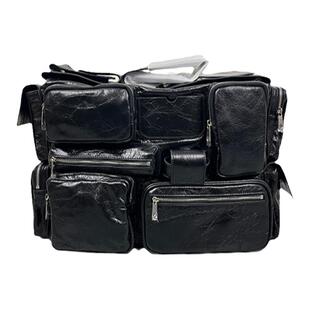 简岸PRO 又酷又飒!Superbusy爆纹羊皮多功能大包单肩腋下炸药包