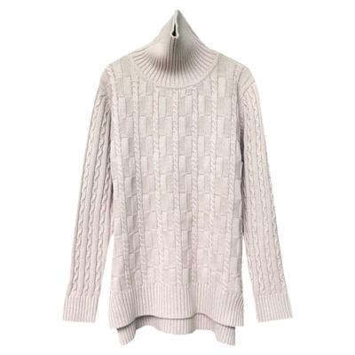 东润莲加厚纯棉毛衣高领宽松版