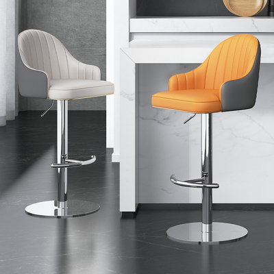 吧台椅家用高脚凳轻奢酒吧椅不锈钢吧凳收银台椅子升降凳子高吧椅