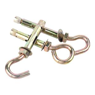 铁彩锌膨胀螺丝挂钩万能吊钩304不锈钢羊眼带圈拉爆吊环膨胀螺栓