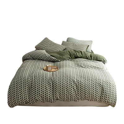 复古风加厚提花亲肤天竺棉四件套