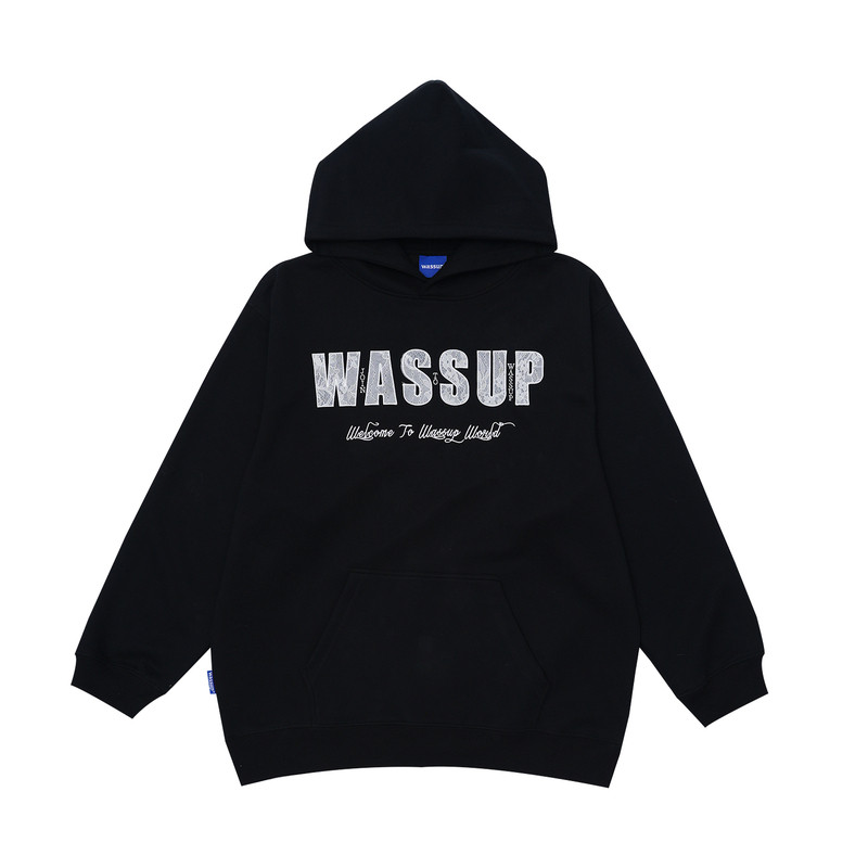 WASSUP【网纱刺绣】字母卫衣男女
